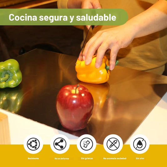 Tablas de cortar de acero inoxidable para cocina, alfombrillas de c...