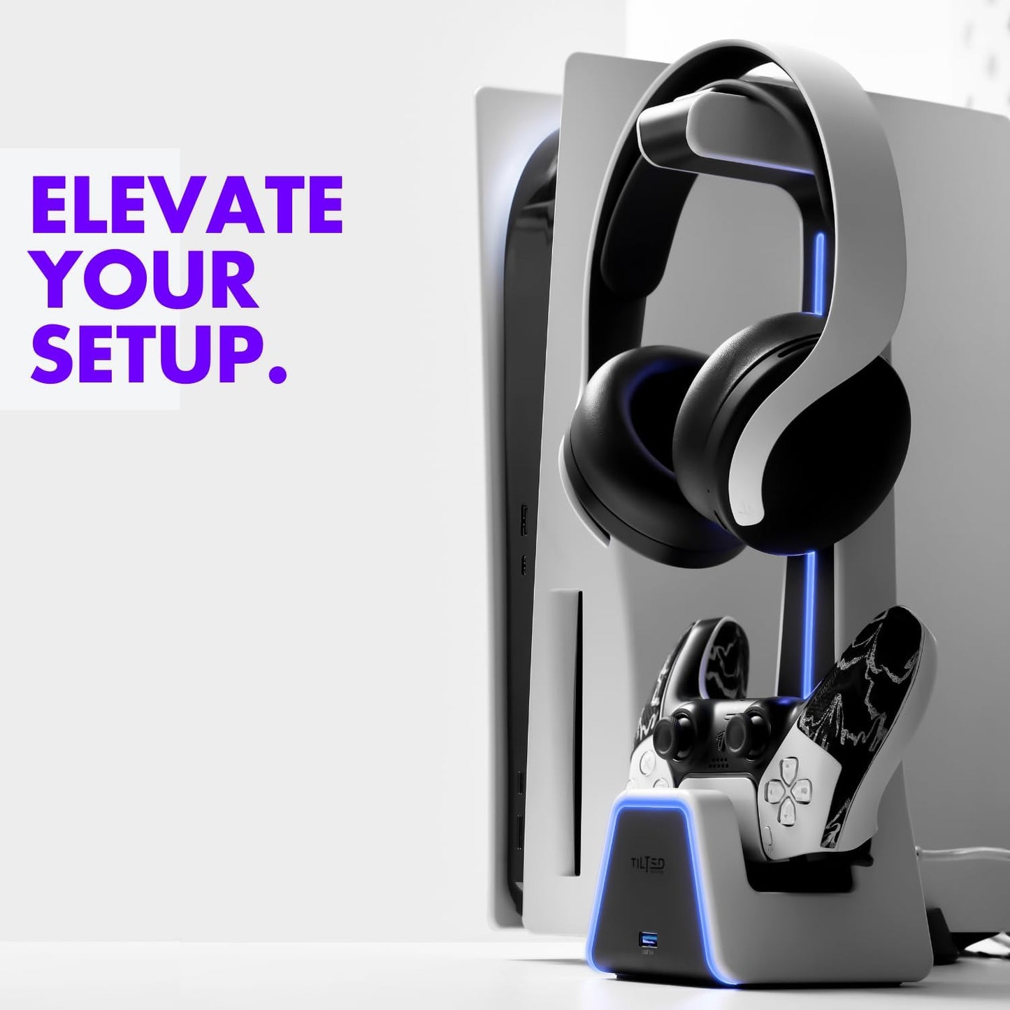 Tilted Nation Soporte para auriculares y controlador para juegos |...