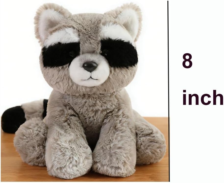 YUKOUQIAN Muñeco de peluche de mapache lindo juguete de 8 pulgadas...