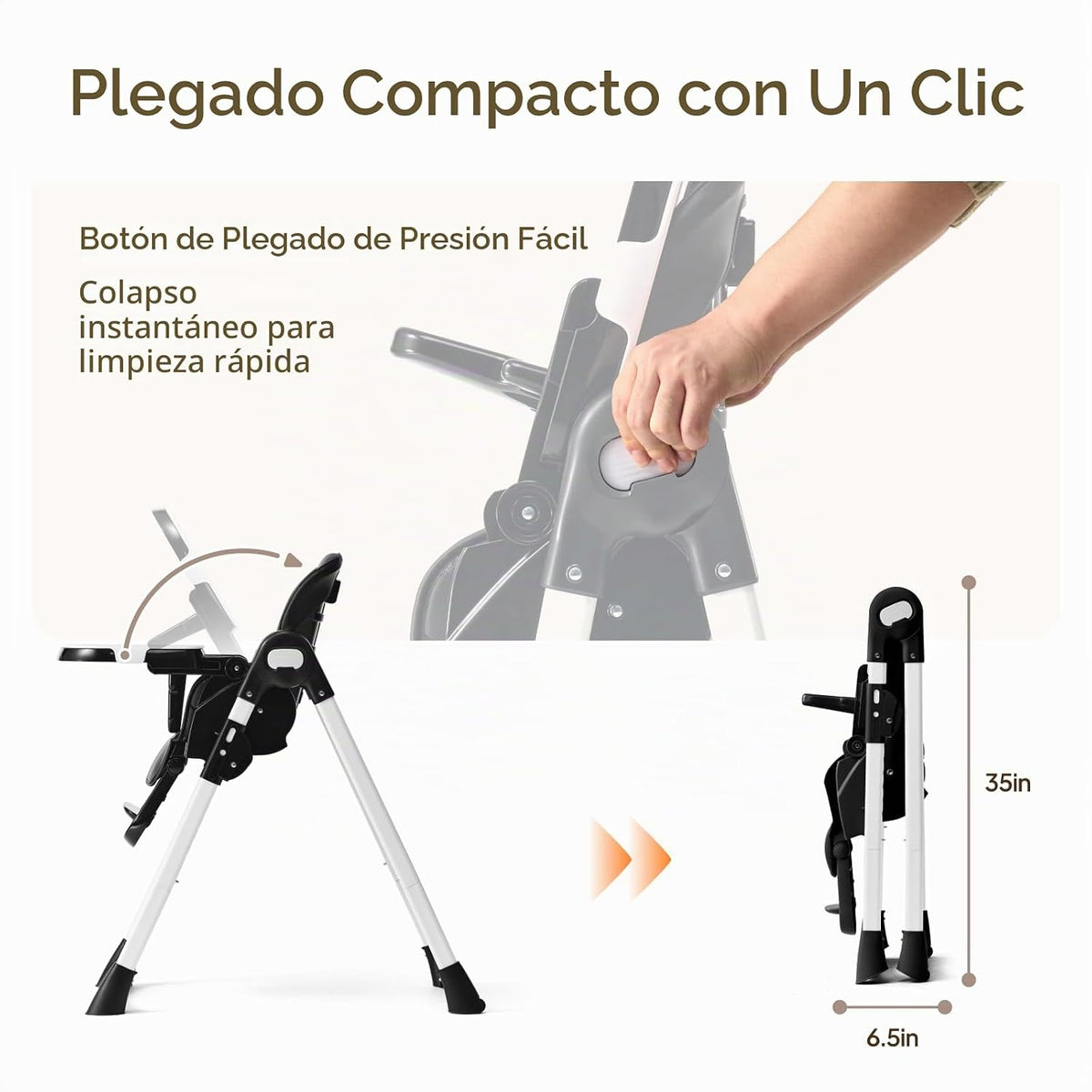 Tinyiota Silla alta 4 en 1 para bebés y niños pequeños con ruedas,...