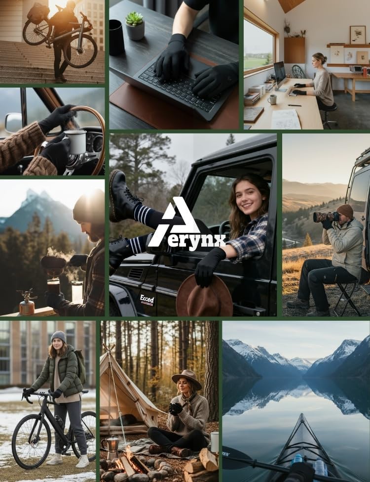 Aerynx Guantes de invierno para mujeres y hombres, para clima frío,...
