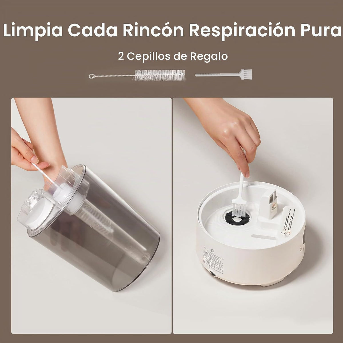 Homvana Humidificadores para dormitorio y hogar, 3.6 L de llenado s...