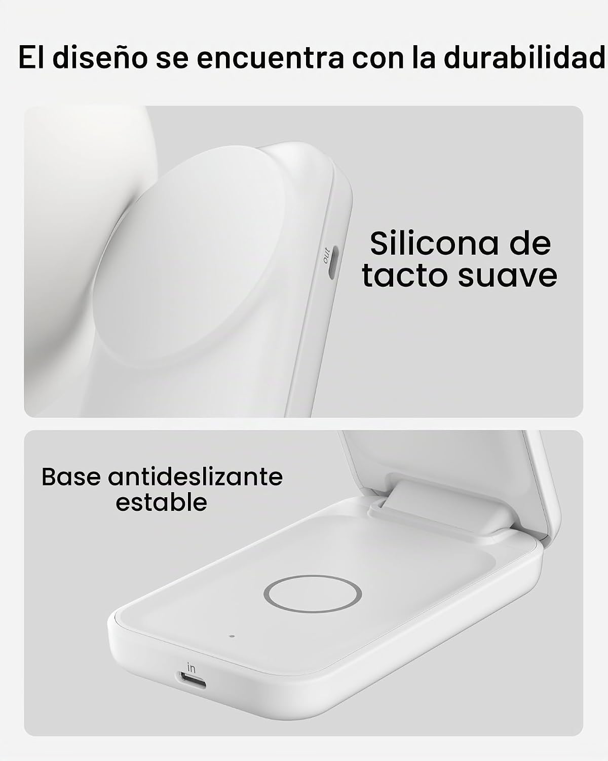 Belkin - Cargador MagSafe compatible, estación de carga 2 en 1, bas...