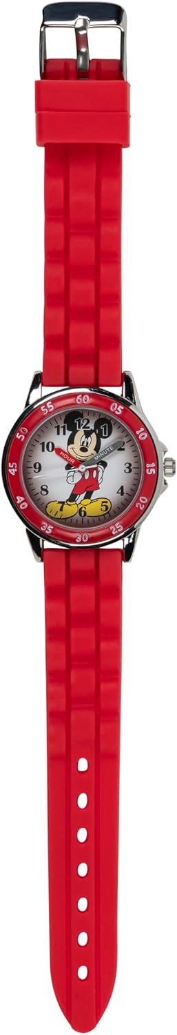 Reloj analógico para niños Mickey Mouse de Accutime, esfera de fáci...