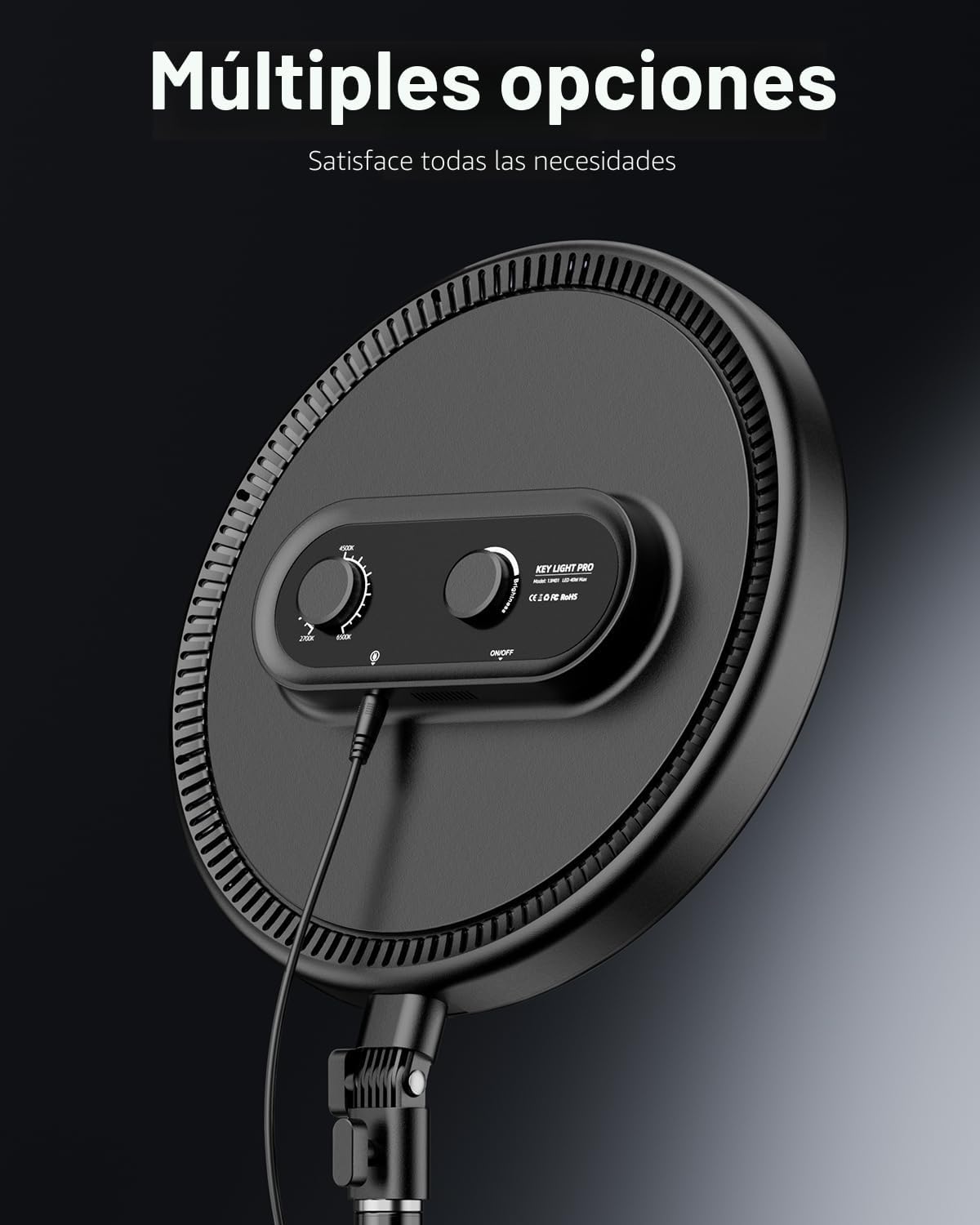 Weilisi - Anillo de luz grande con soporte de 79 pulgadas, luz de a...