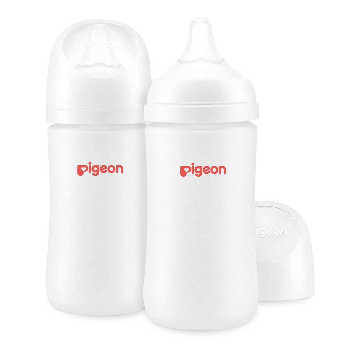 Pigeon Biberones con revestimiento de silicona, cuello ancho, 8 onz...