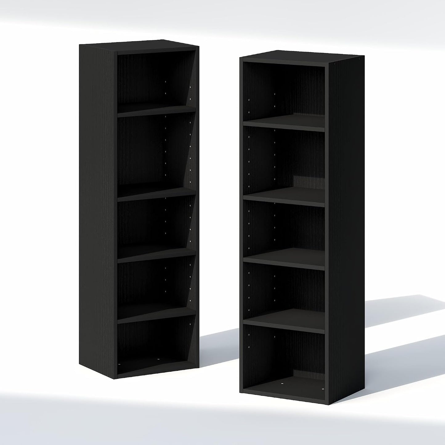 Furinno Pasir - Juego de 2 estantes estrechos de 10 niveles, madera...