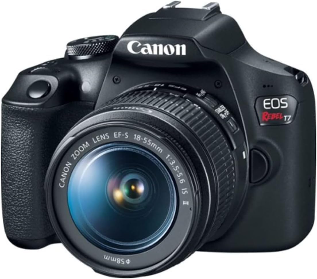 Canon EOS Rebel T7 DSLR Cámara con lente de 18-55 mm (Negro) (Renov...