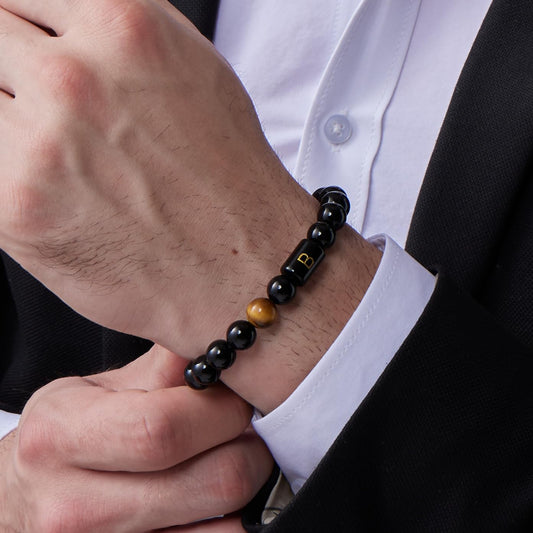 Pulseras con iniciales FRG para hombres, eslabones de letras hechas...