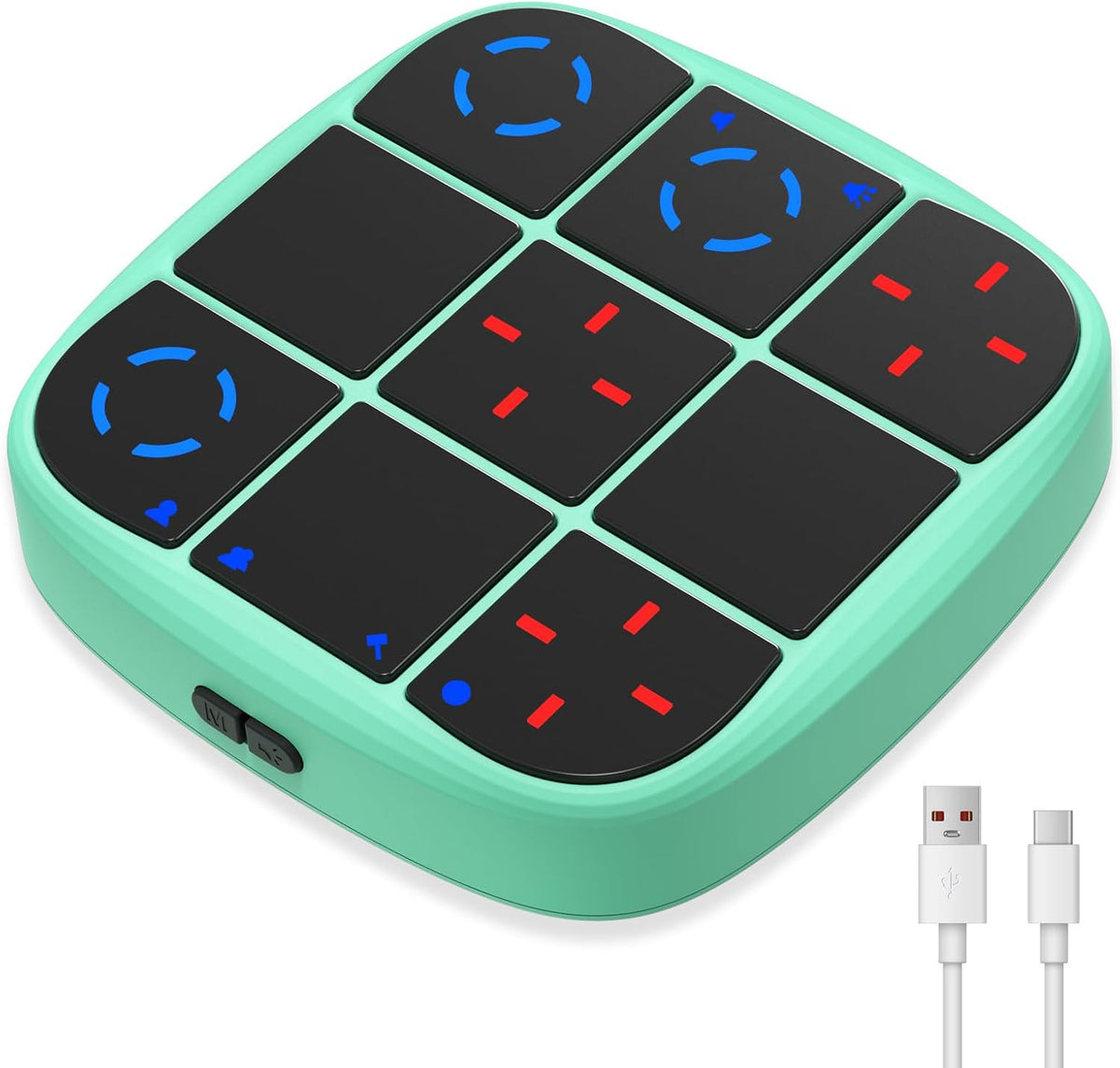 KOQQQ Juego de pernos recargables de Tic-Tac-Toe, consola de rompec...