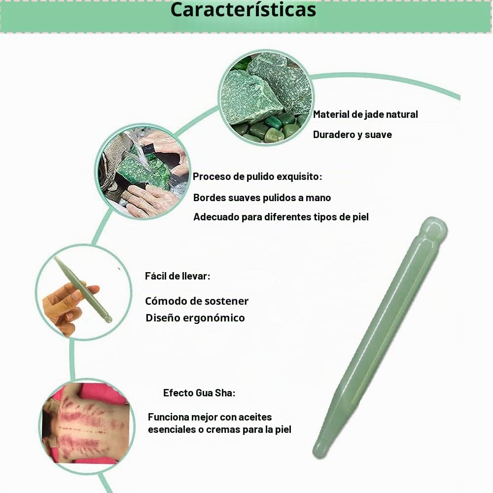 TOP SEWING Lápiz de acupuntura de jade para tejido profundo, herram...
