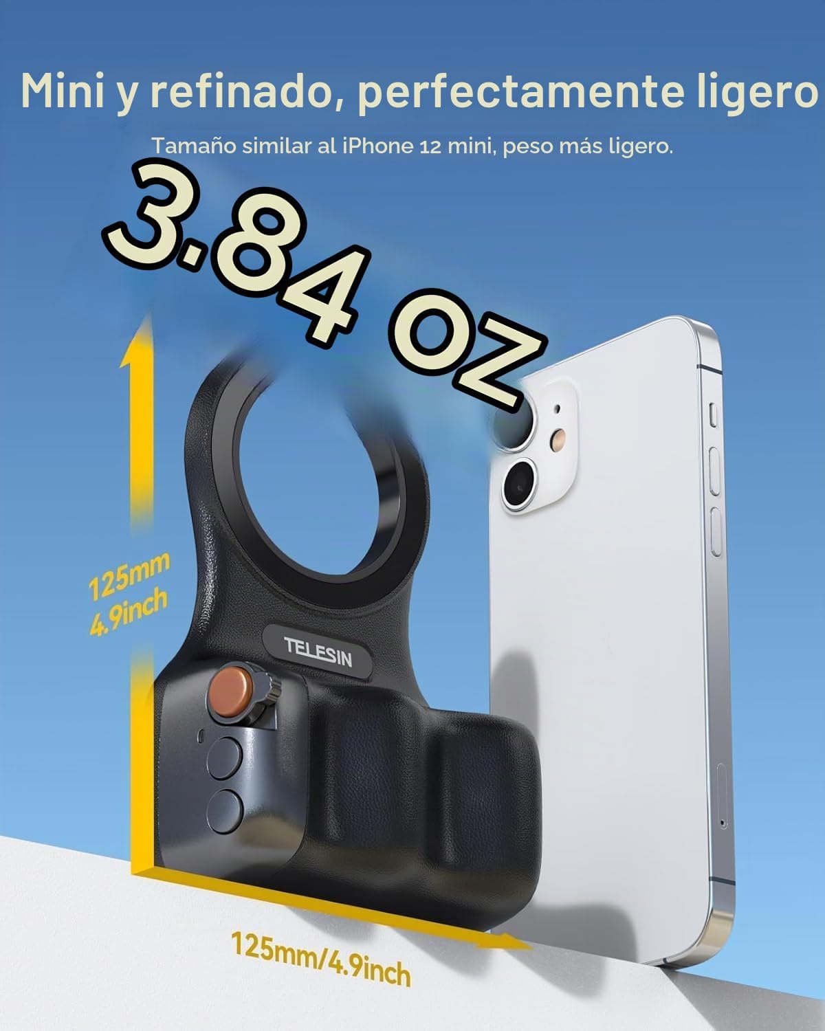 TELESIN Fun Shot Empuñadura Magnética para Cámara de Teléfono + Kit...
