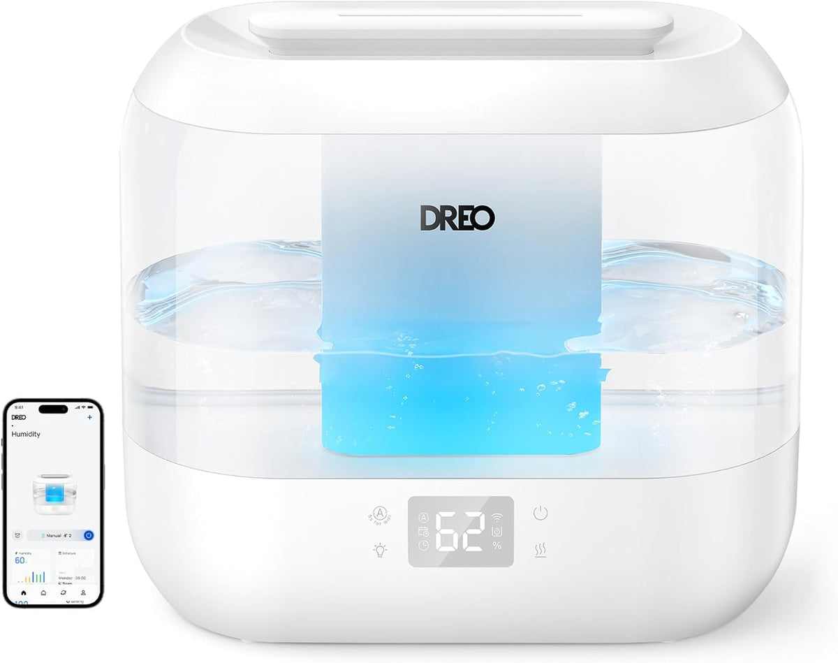 DREO Humidificadores inteligentes para dormitorio, humidificador de...