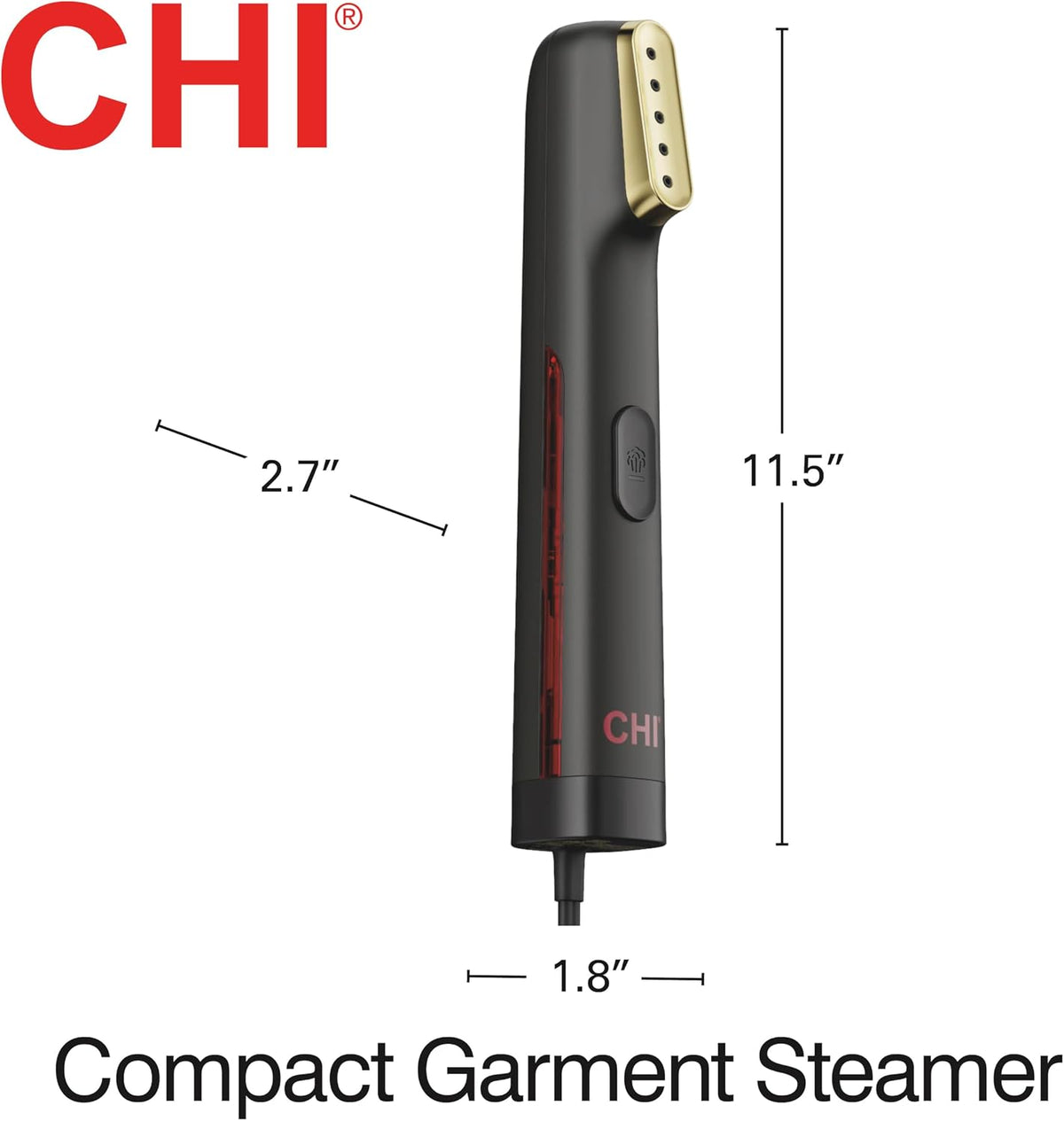 CHI Vapor de mano para ropa, 800 vatios, color negro | Removedor de...