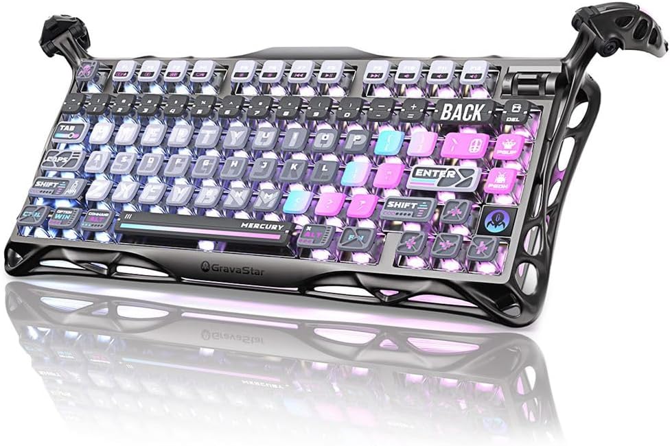 Teclado mecánico inalámbrico para juegos GravaStar Mercury K1 Pro,...