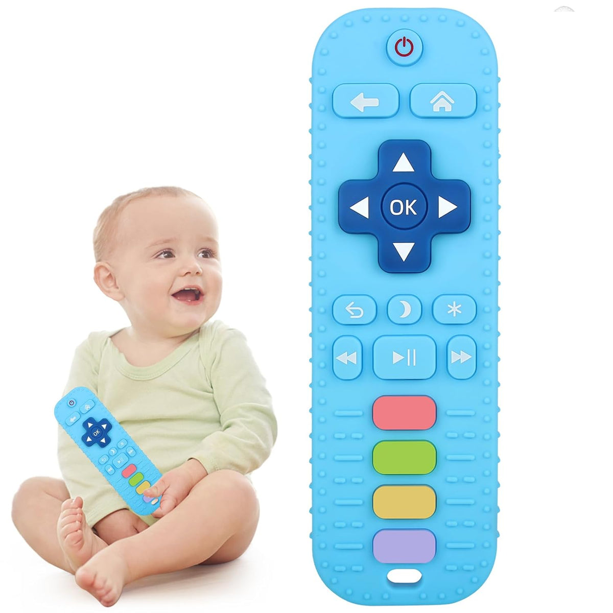 Chuya Mordedores remotos de silicona para bebés, juguetes para dent...