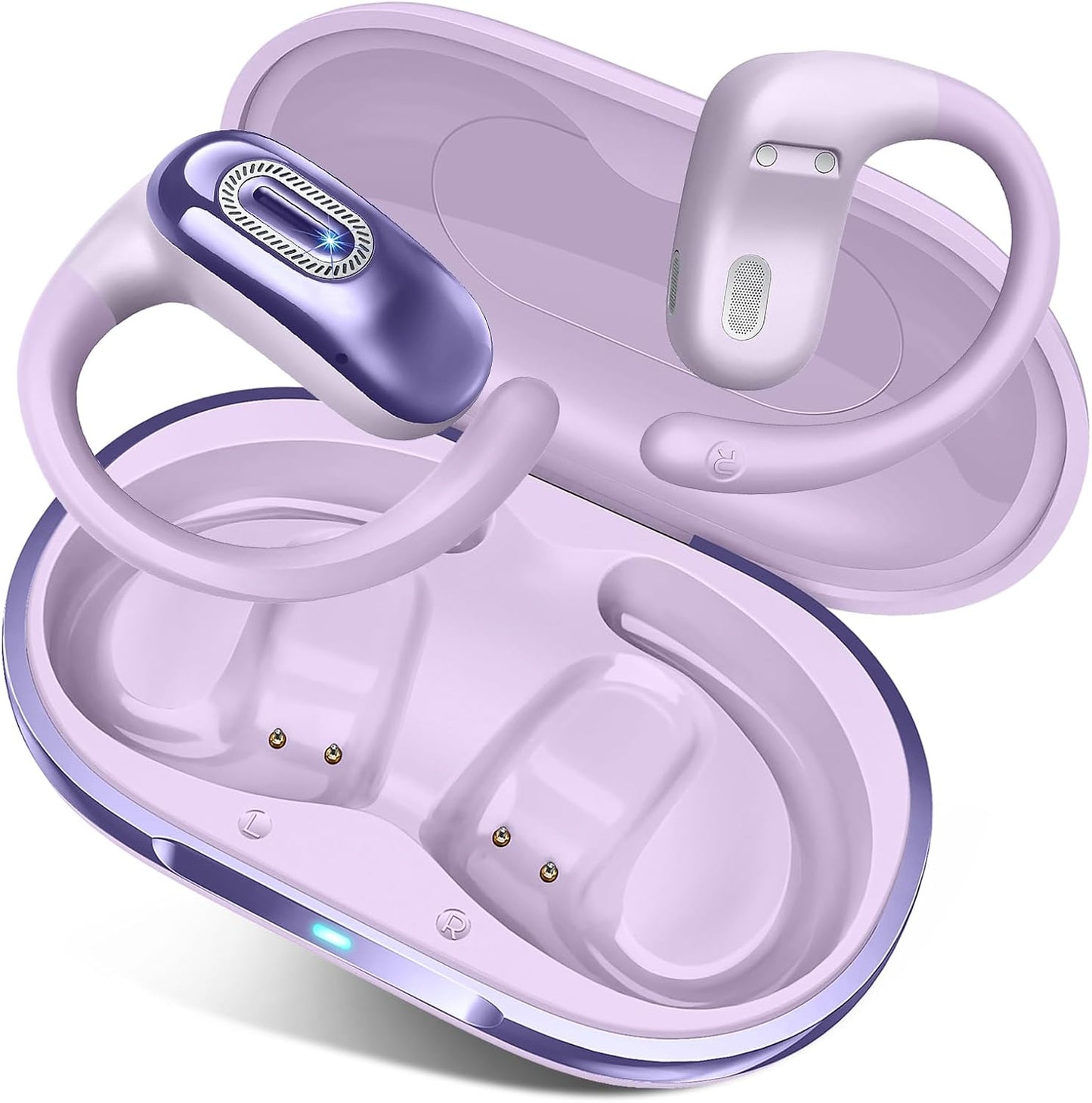Auriculares abiertos, NUEVOS auriculares supraaurales con 4 micrófo...