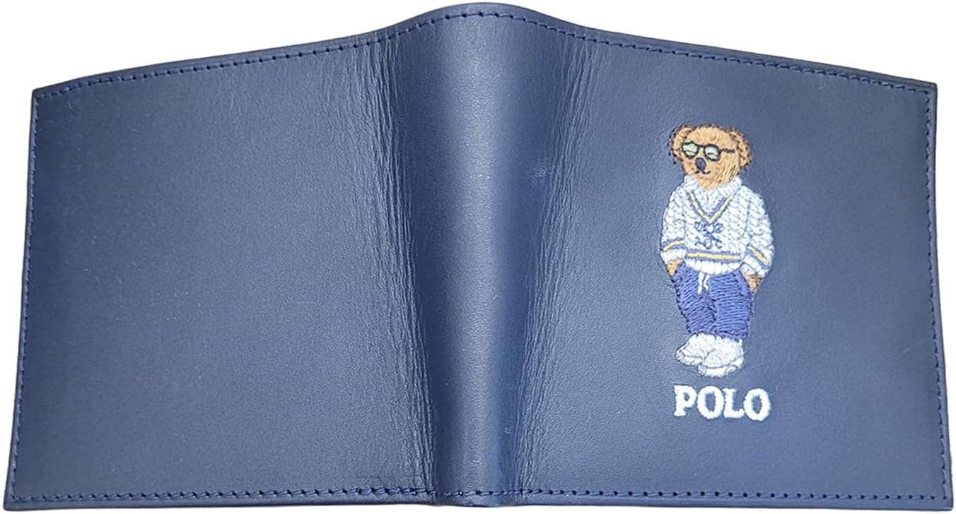 POLO RALPH LAUREN Cartera plegable de cuero para hombre \u2013 Dise...