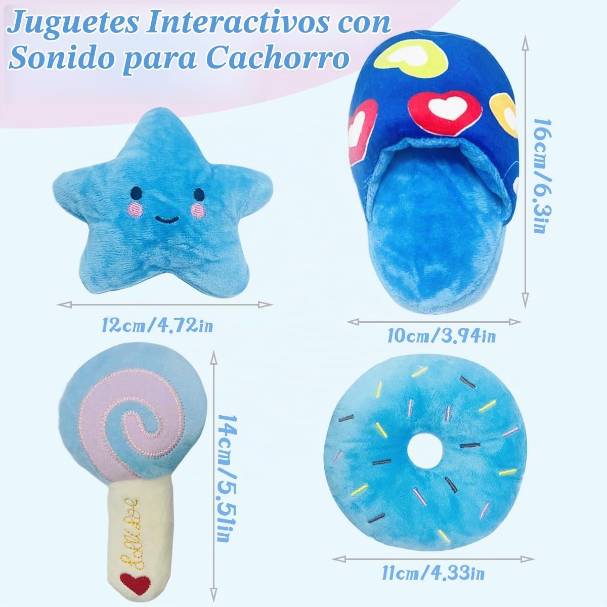 MOSYZEO Juguetes para cachorros para perros pequeños, paquete de 4...