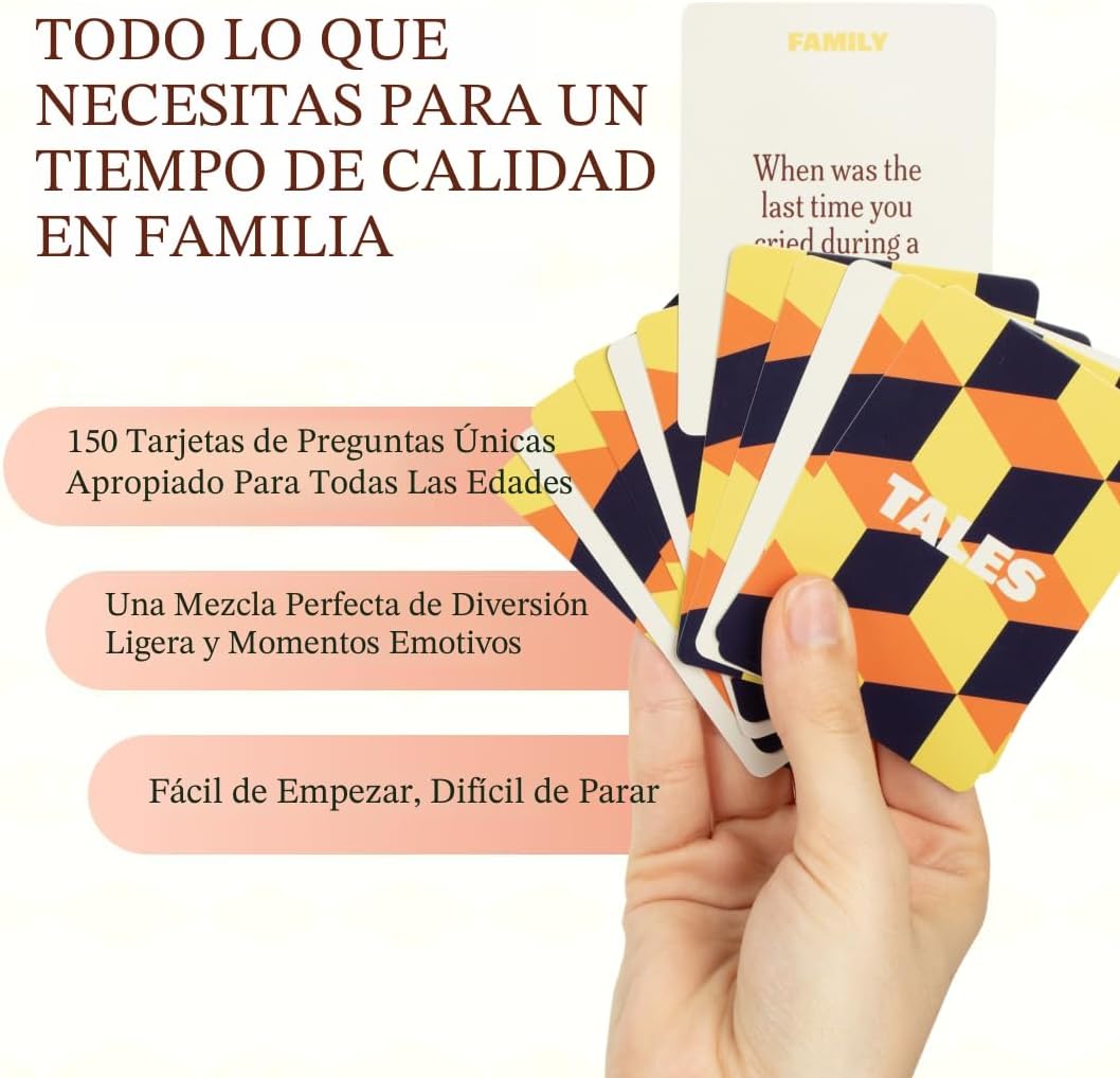 TALES 150 Tarjetas de Conversación, Edición Familiar, para Familias...