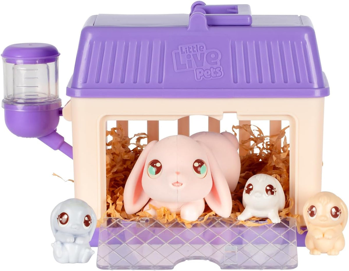 Little Live Pets Mama Surprise Minis Bunny, revela 2-4 bebés | Alim...