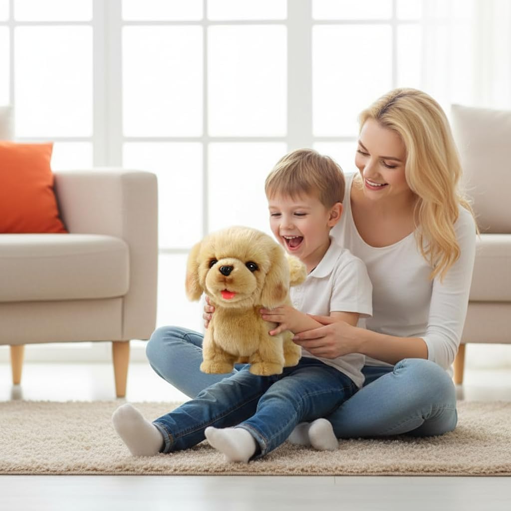 CU-MATE Juguete electrónico para perro que camina, cachorro interac...