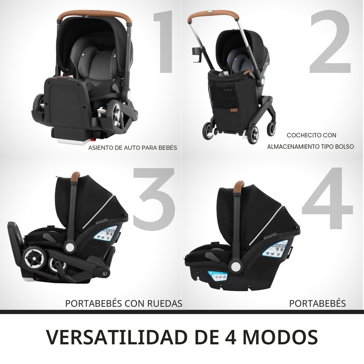 Evenflo GOLD Shyft DualRide Silla de coche y cochecito para bebé Co...
