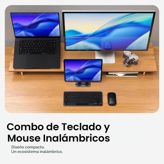 Satechi Combo de teclado y mouse inalámbricos, Slim CEX1 con empare...