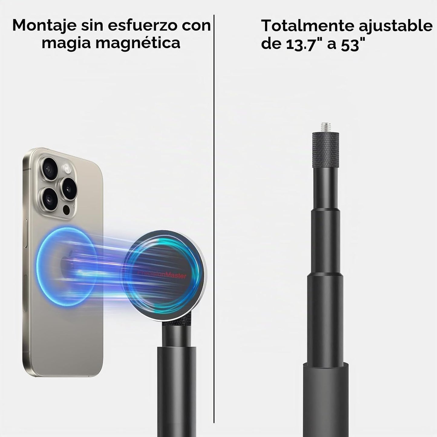 PrecisionMaster Trípode de golf y monopie, palo magnético de pelícu...