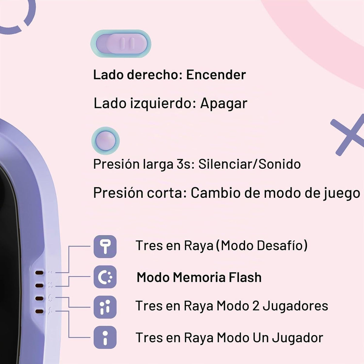 BearHonie Tic Tac Toe - Juego de rompecabezas electrónico portátil...