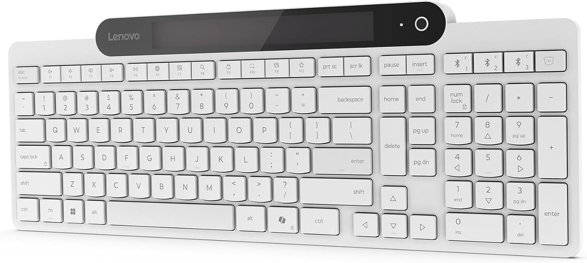 Lenovo 800 Teclado Bluetooth Autocargable, Utiliza Luz Ambiental pa...
