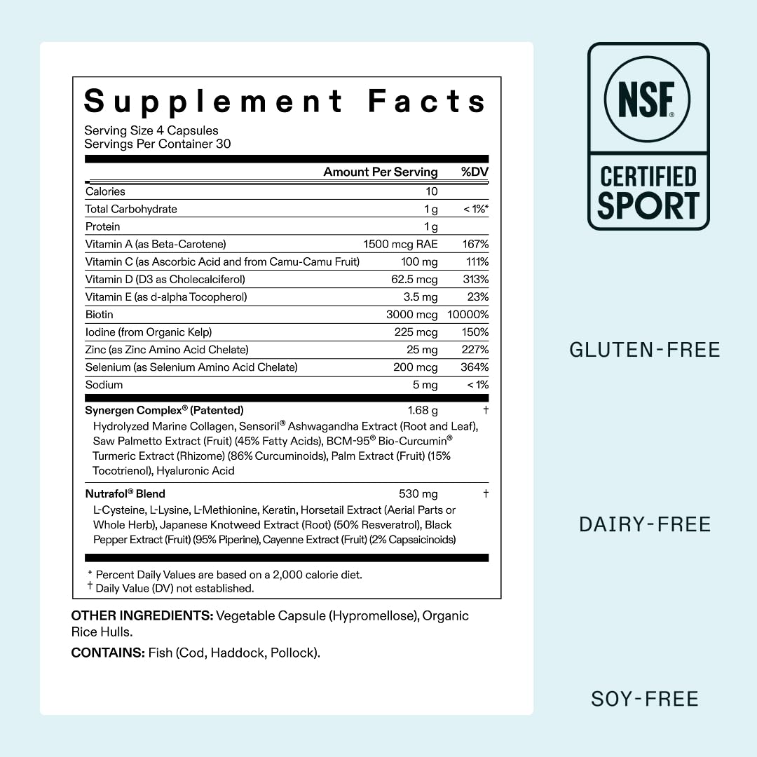 Nutrafol - Suplementos de crecimiento del cabello para mujeres de 1...
