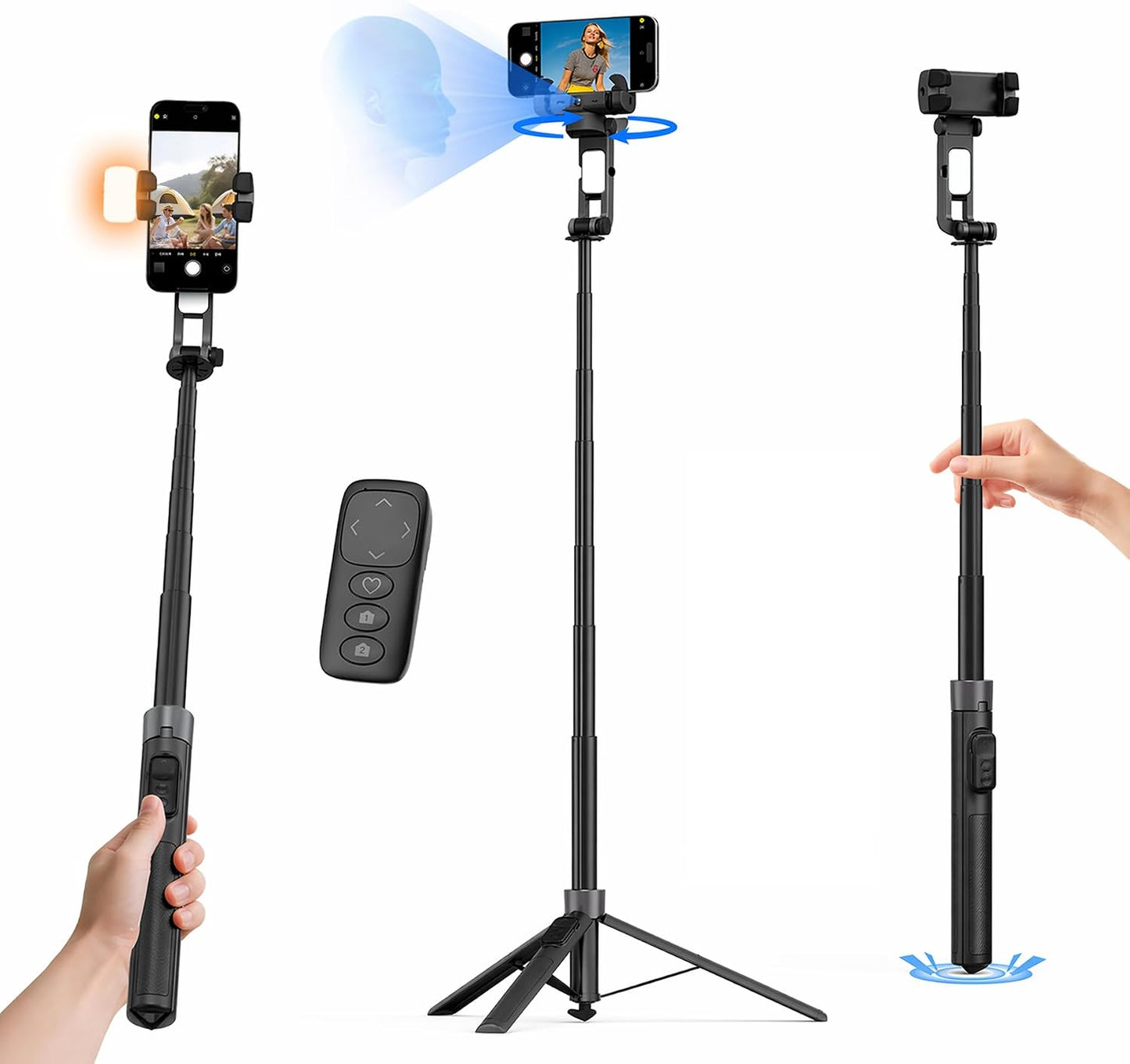Trípode para selfie con seguimiento facial automático 2026 para iPh...