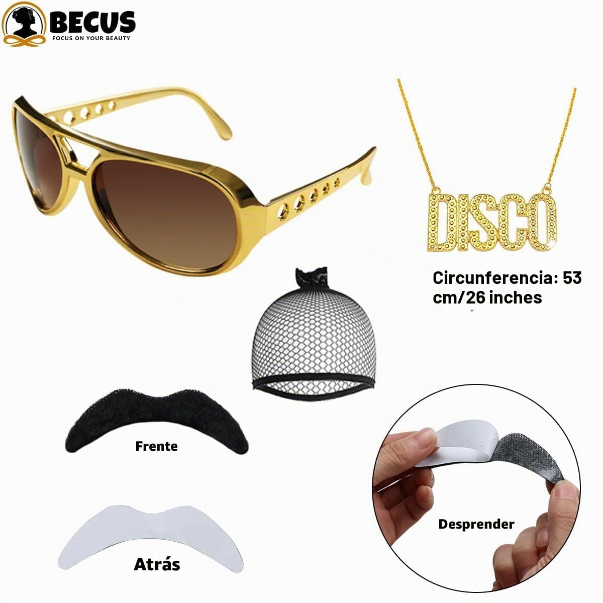 BECUS Pelucas rizadas afro para hombres, peluca negra suave, corta,...