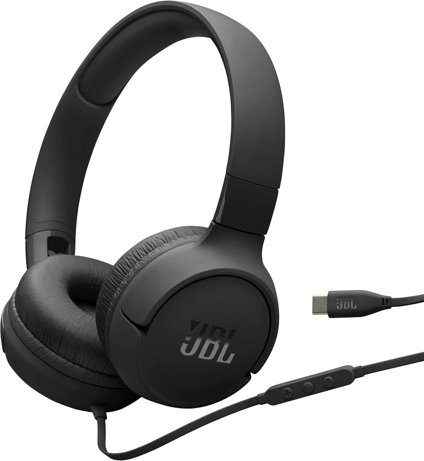 JBL Tune 520C - Auriculares supraaurales con cable USB-C con soport...