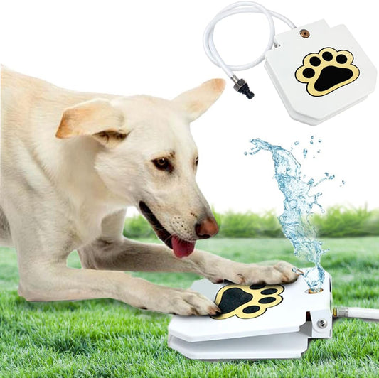 Trio Gato Fuente de agua para perros al aire libre, con patas de as...