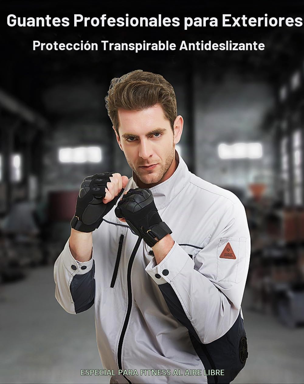 SUJAYU Guantes sin dedos al aire libre para hombres - Guantes para...