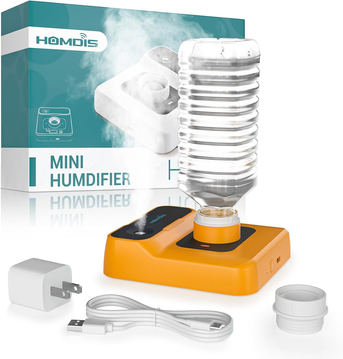 HOMDIS Humidificador de viaje, pequeño humidificador portátil para...