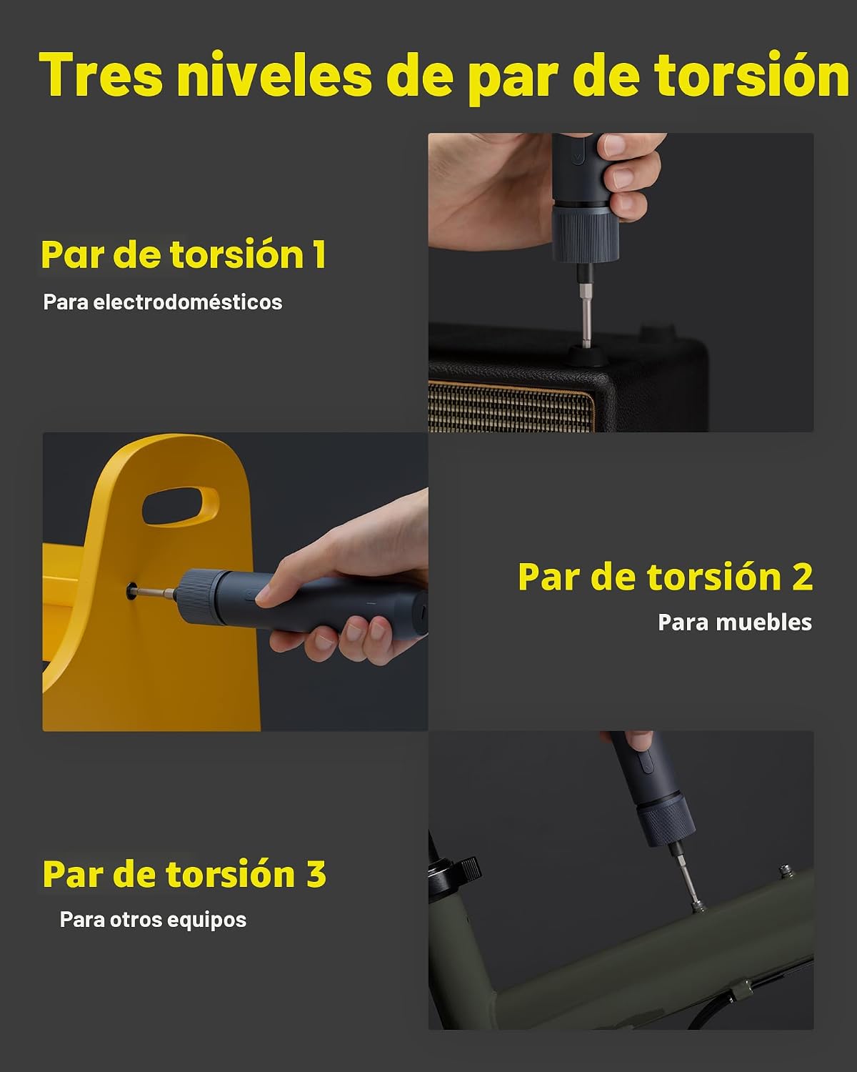 HOTO Kit de destornillador eléctrico mejorado de 25 piezas, destorn...