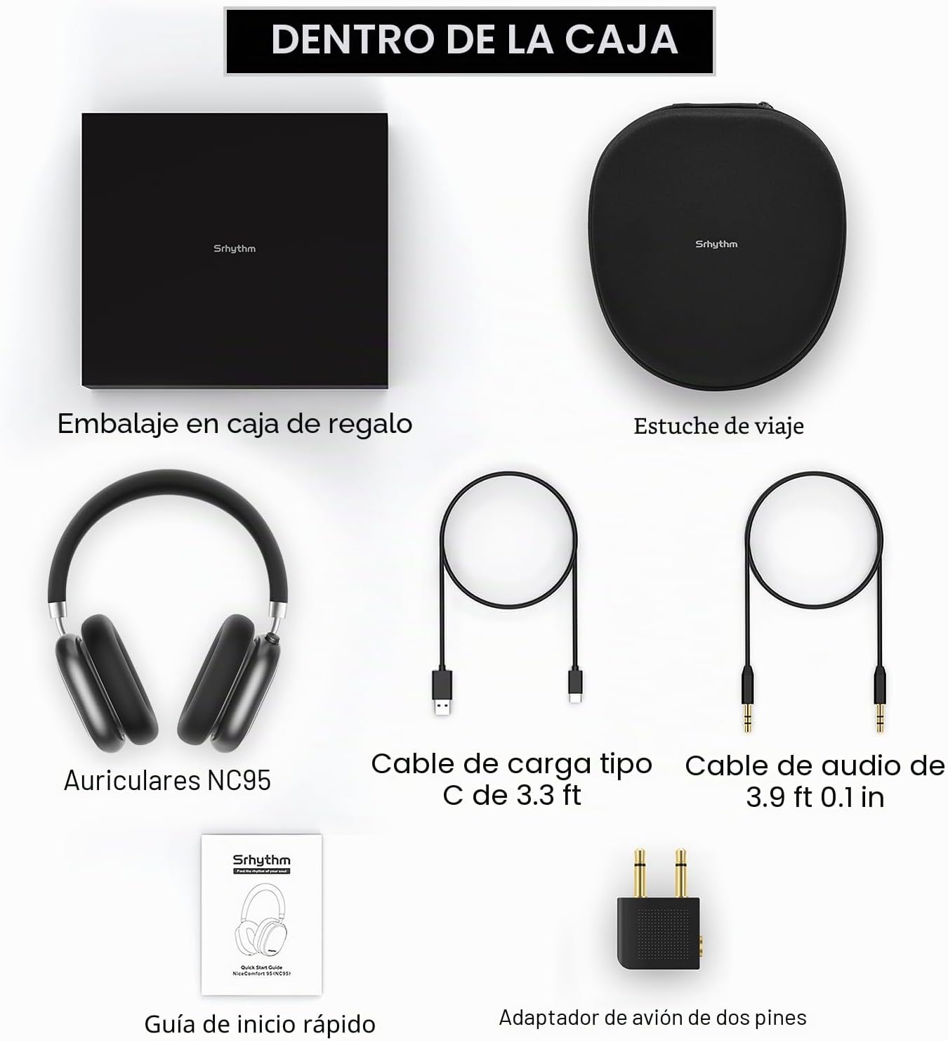 Srhythm NiceComfort 95 Auriculares inalámbricos con cancelación de...