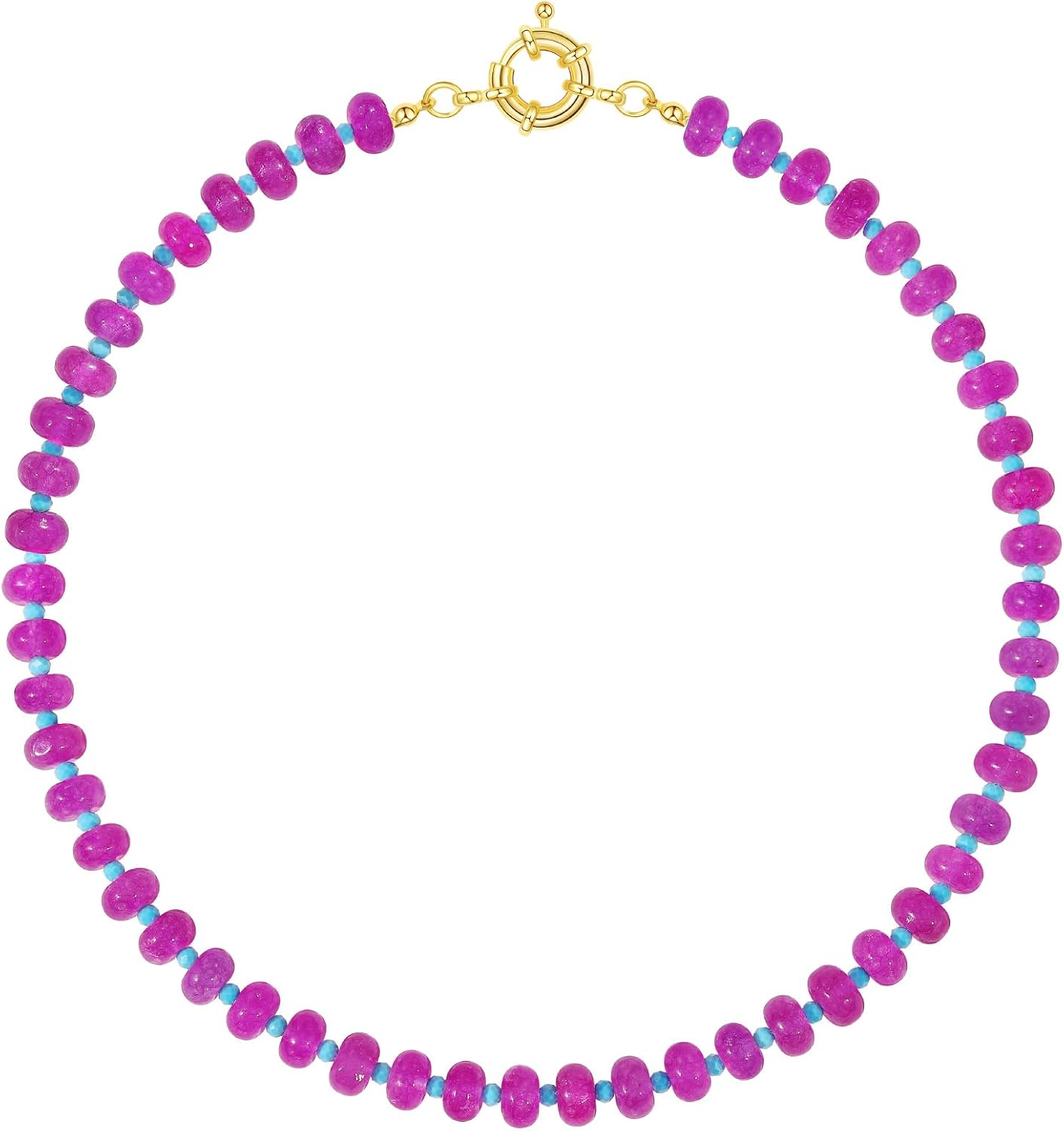 KELORIS PATH Collares de piedras preciosas con cuentas para mujer,...