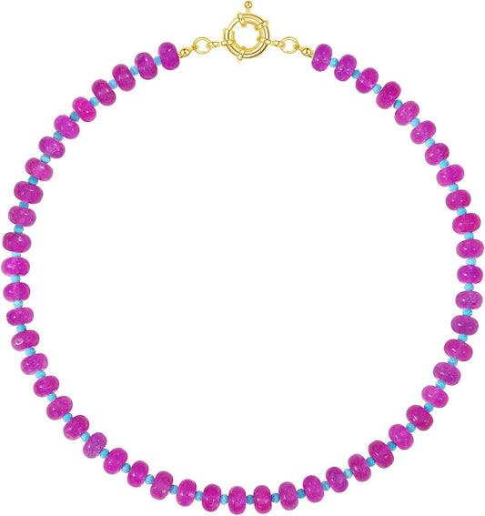 KELORIS PATH Collares de piedras preciosas con cuentas para mujer,...