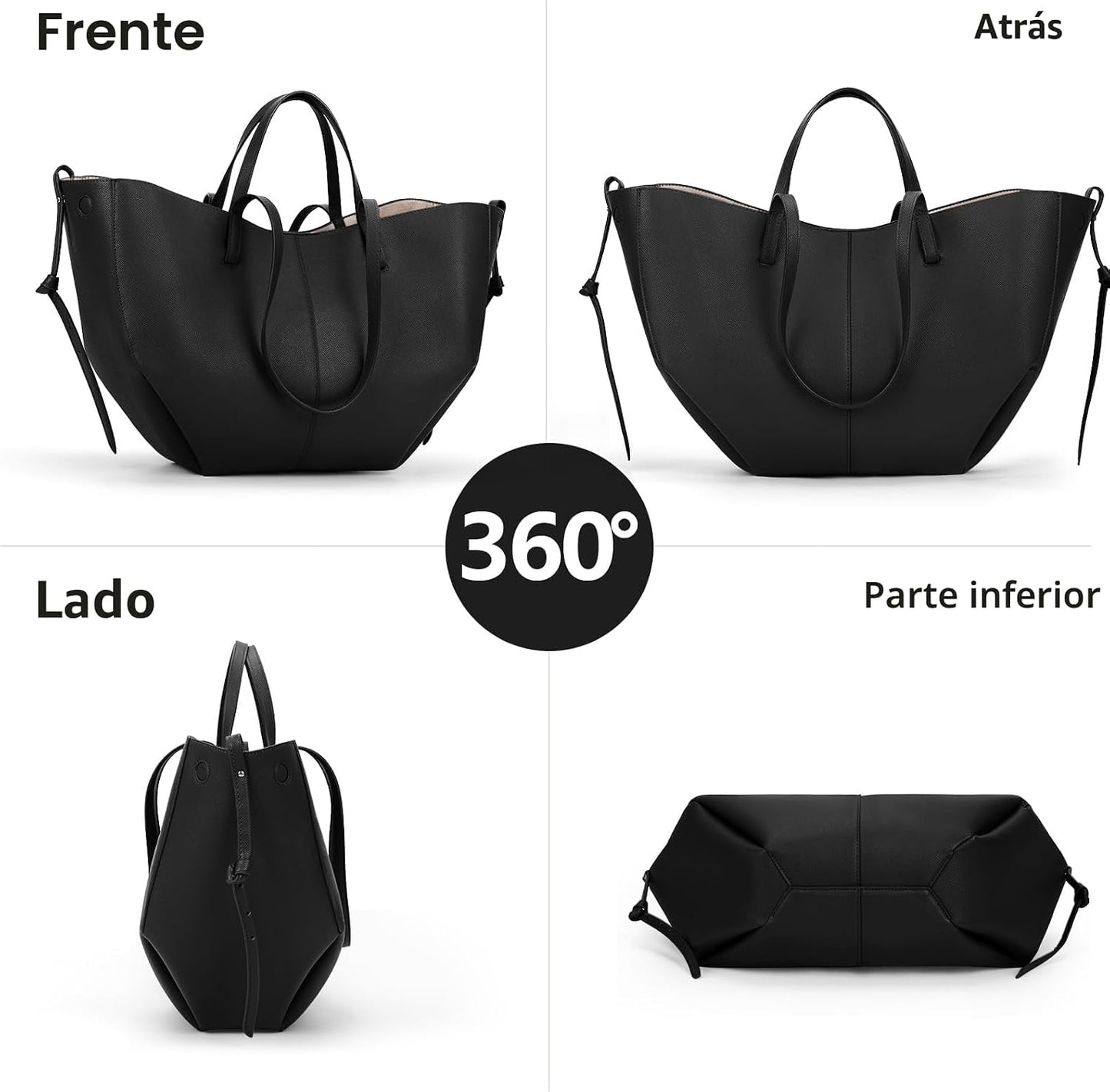 Juoxeepy Bolsa de trabajo de piel sintética para mujer, bolso de ma...