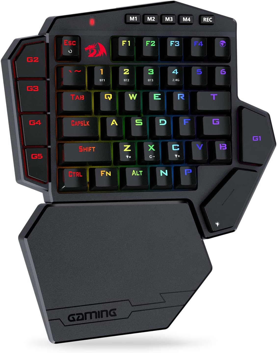 Redragon K585 PRO Teclado mecánico inalámbrico con una sola mano, 4...