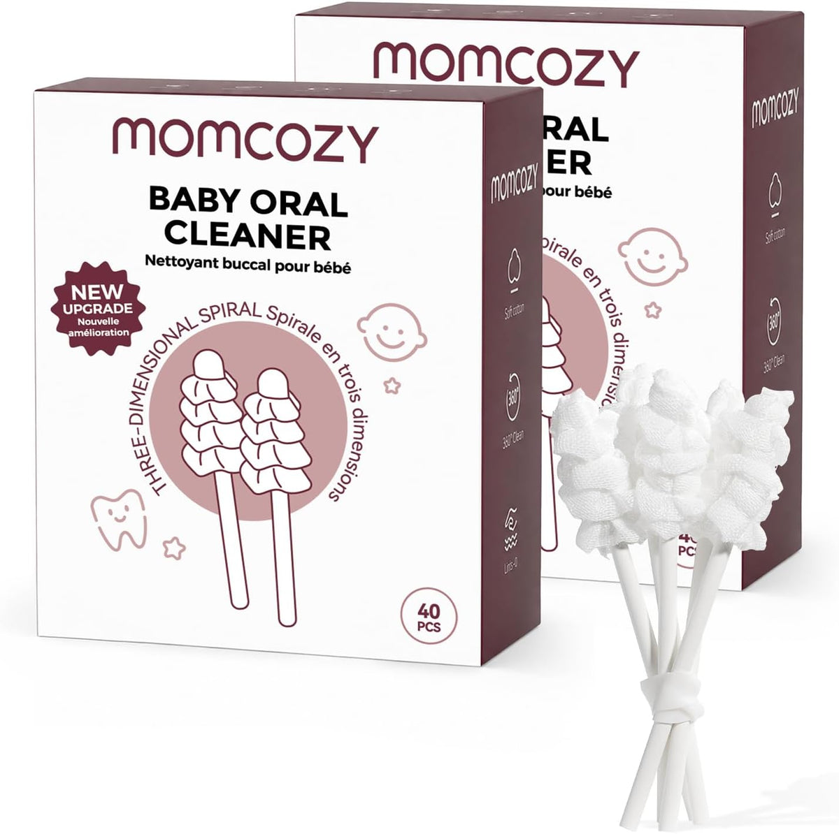 Momcozy Limpiador de lengua para bebés, cepillo de dientes para beb...
