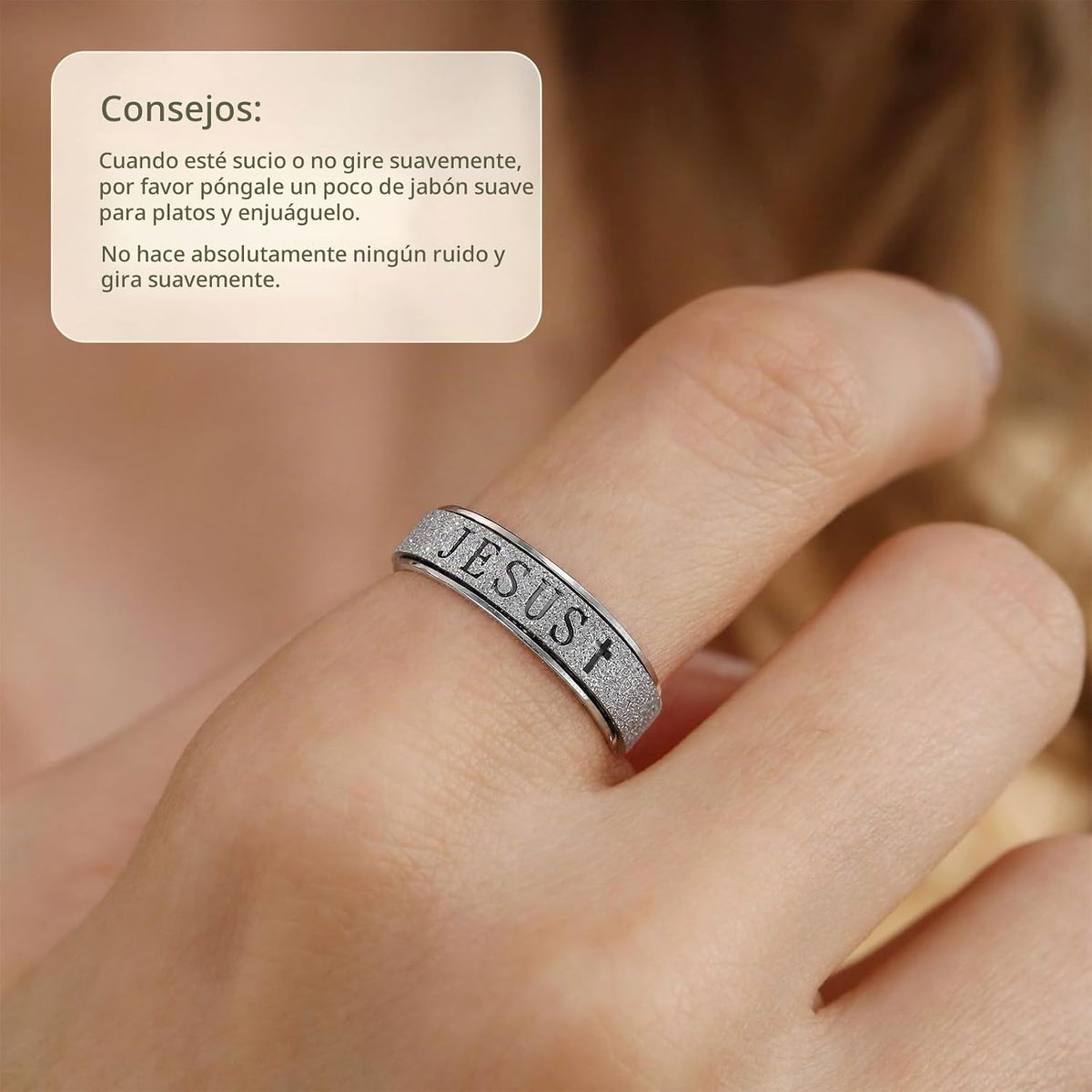 Anillo de ansiedad giratorio para mujeres: juguetes para jugar con...