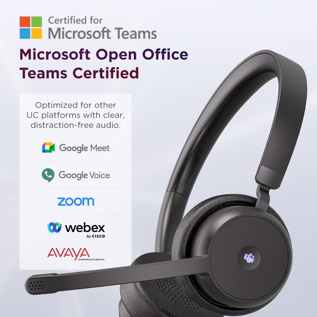 Lenovo - Auriculares inalámbricos VoIP certificados para Teams, con...