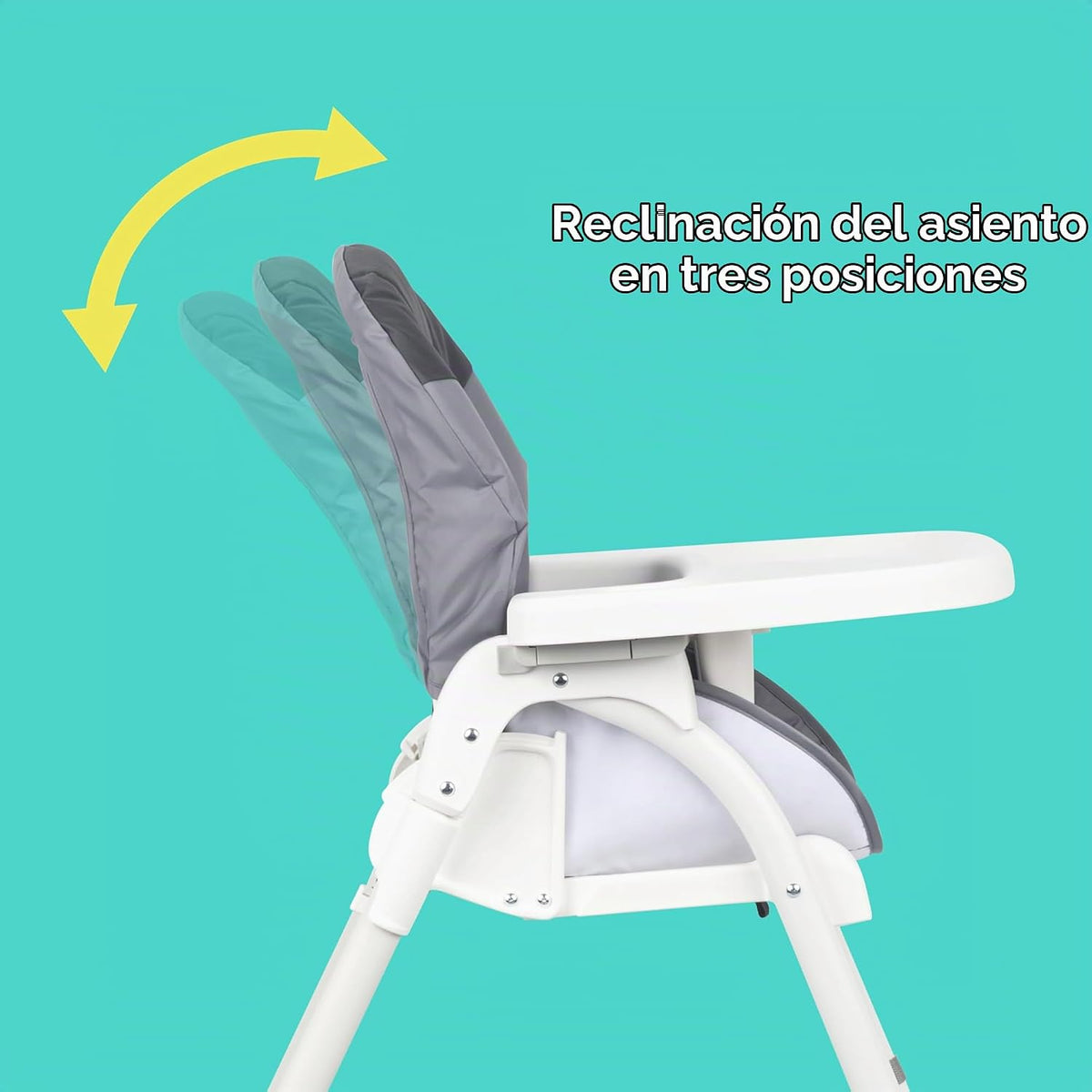 Baby Trend Silla Alta Plegable de Diseño Plano, Gris Estelar