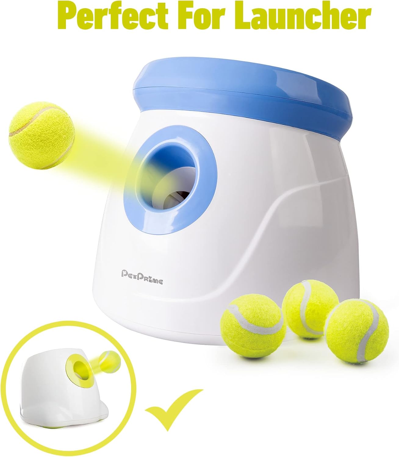 Pet Prime Pelota de tenis de juguete para perros, paquete de 6, 2 p...