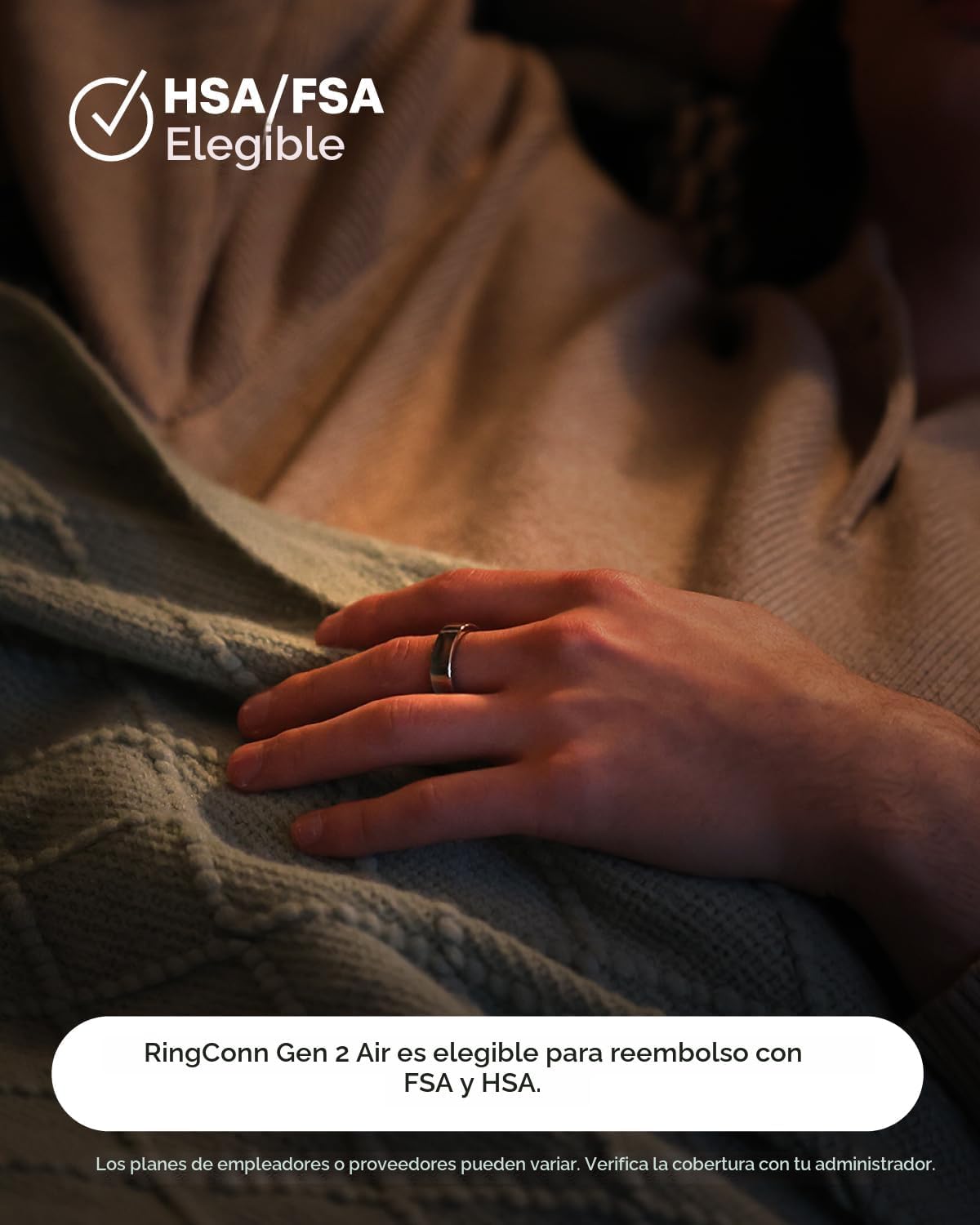 RingConn Gen 2 Air, Anillo inteligente AI ultradelgado, vida útil d...